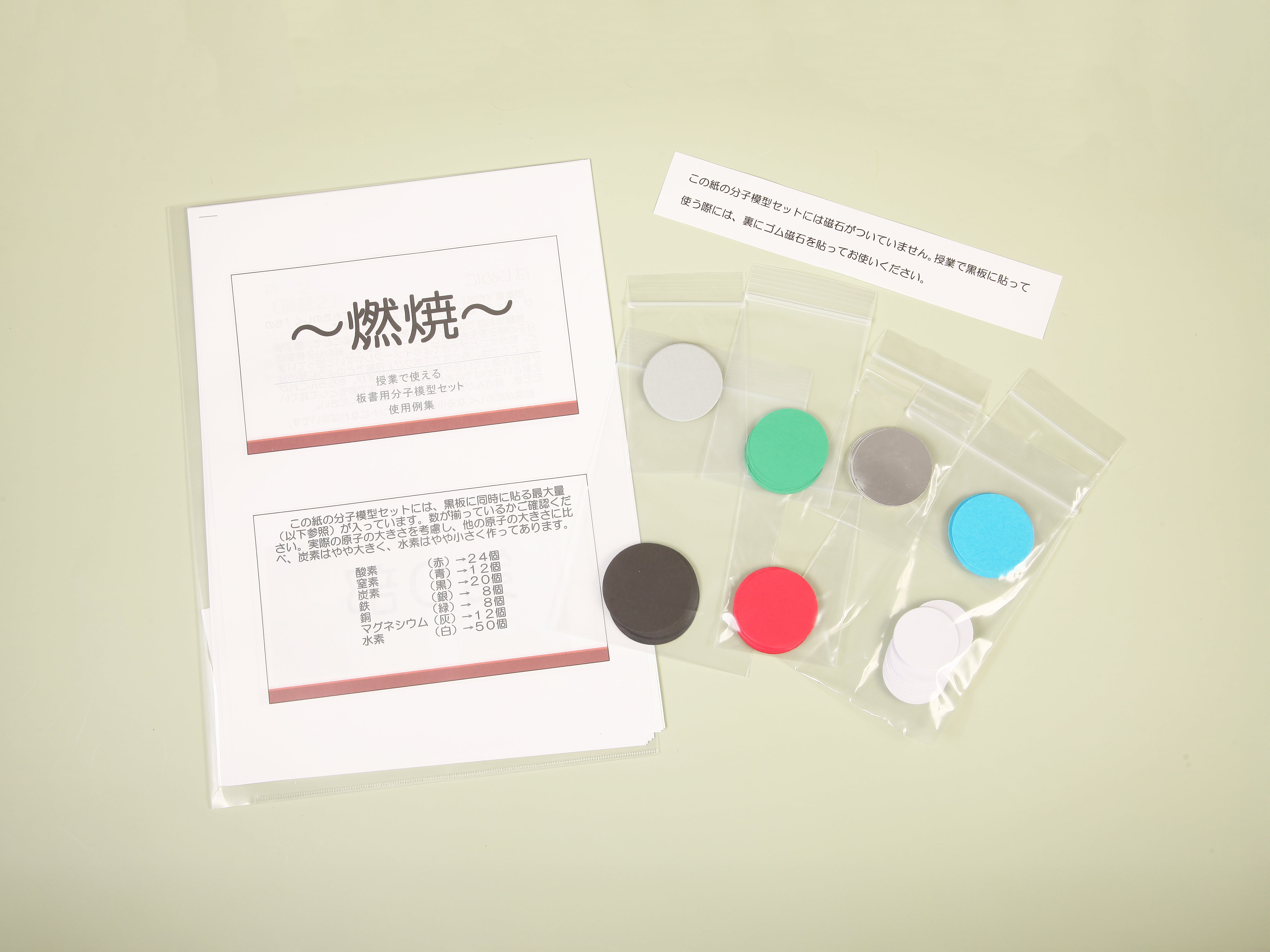 《燃焼》板書用分子模型セット