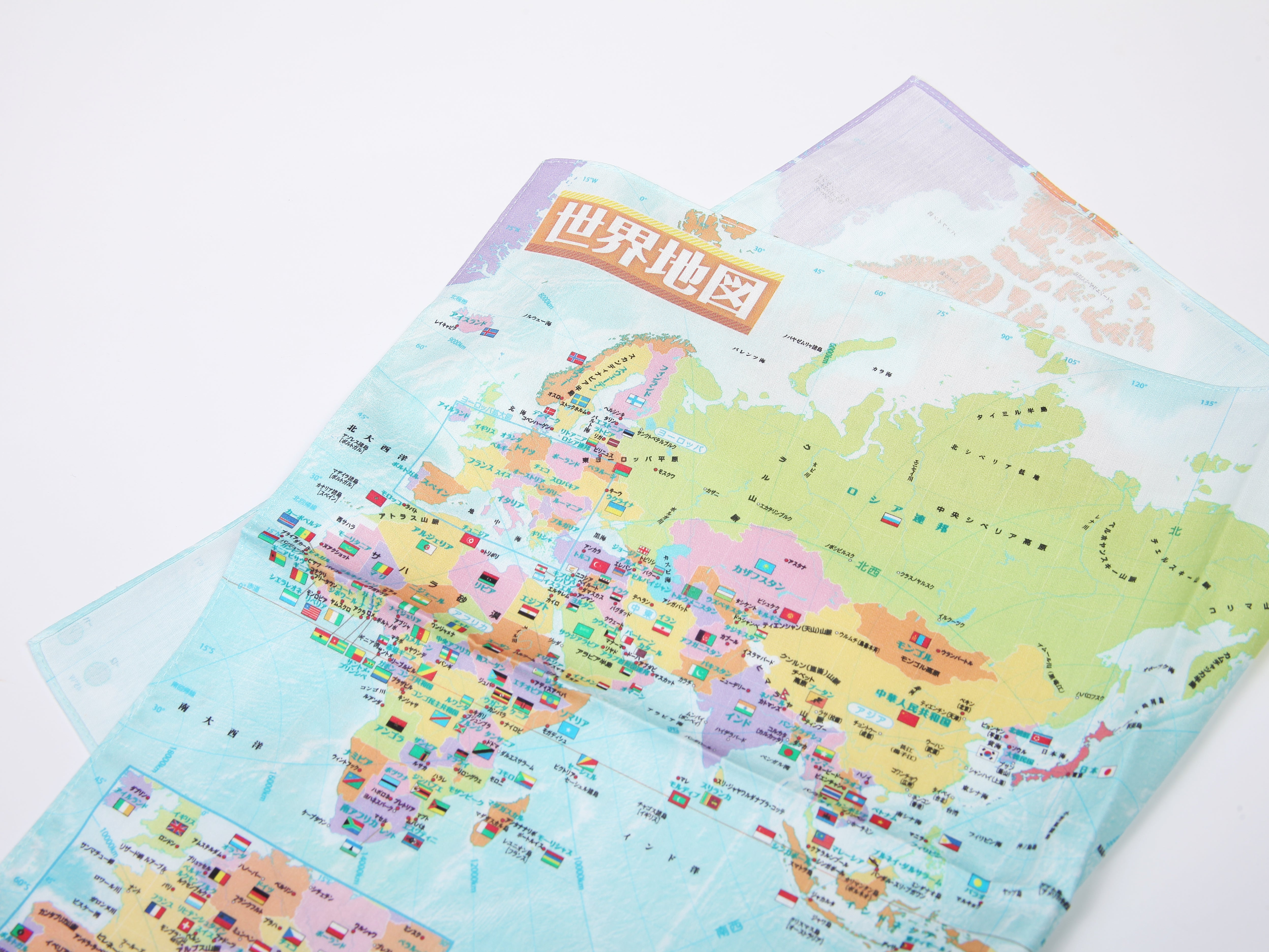 世界地図ハンカチ