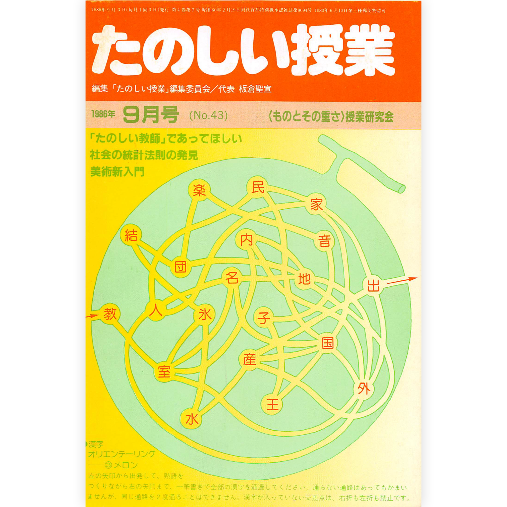 たのしい授業No.43　1986年９月号