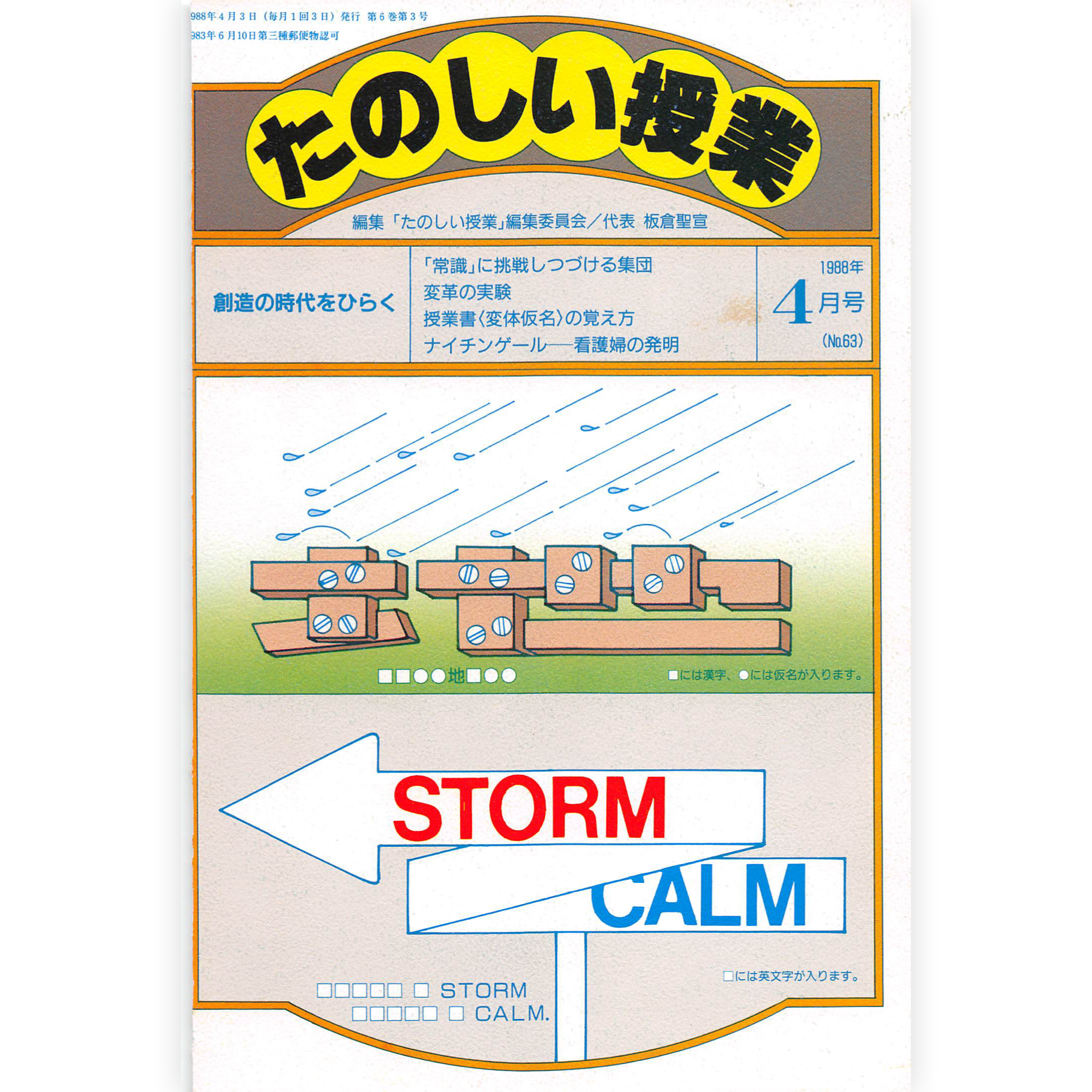 たのしい授業No.63　1988年４月号