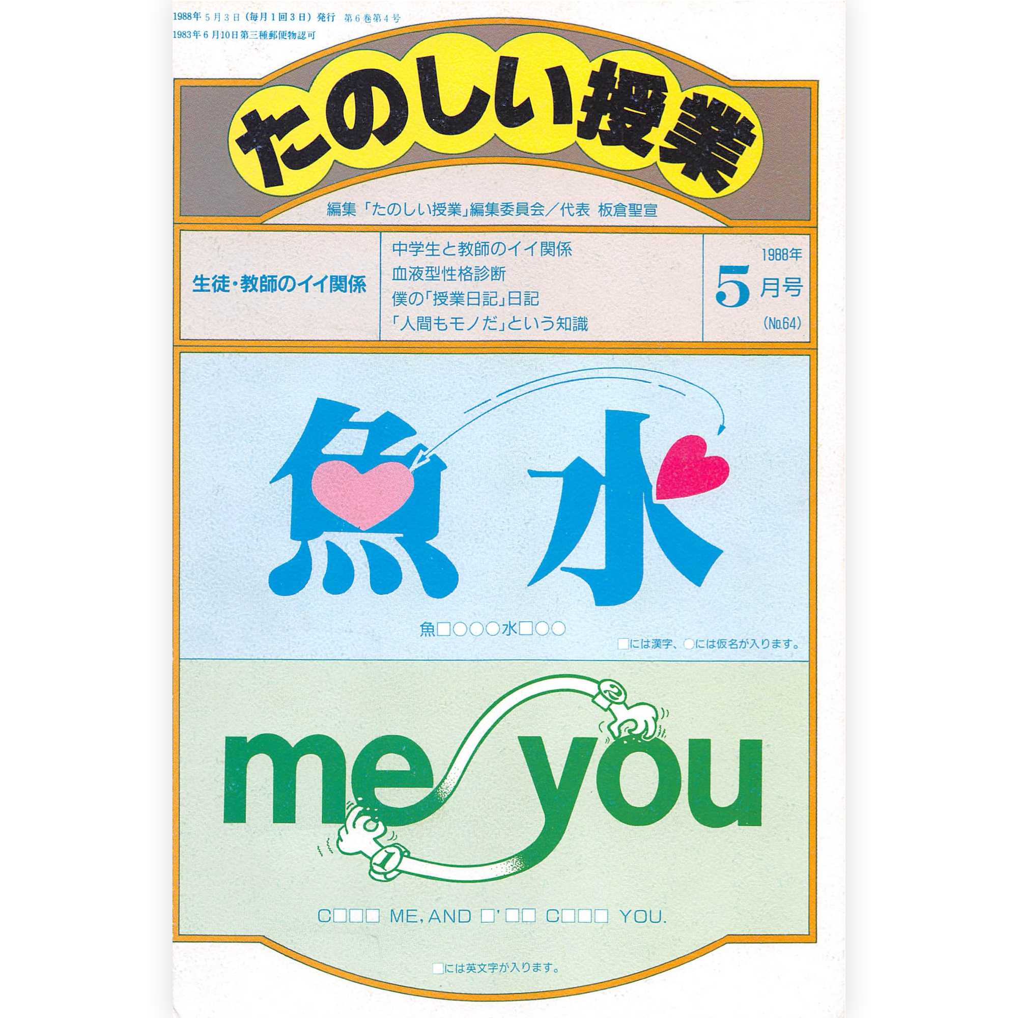 たのしい授業No.64　1988年５月号