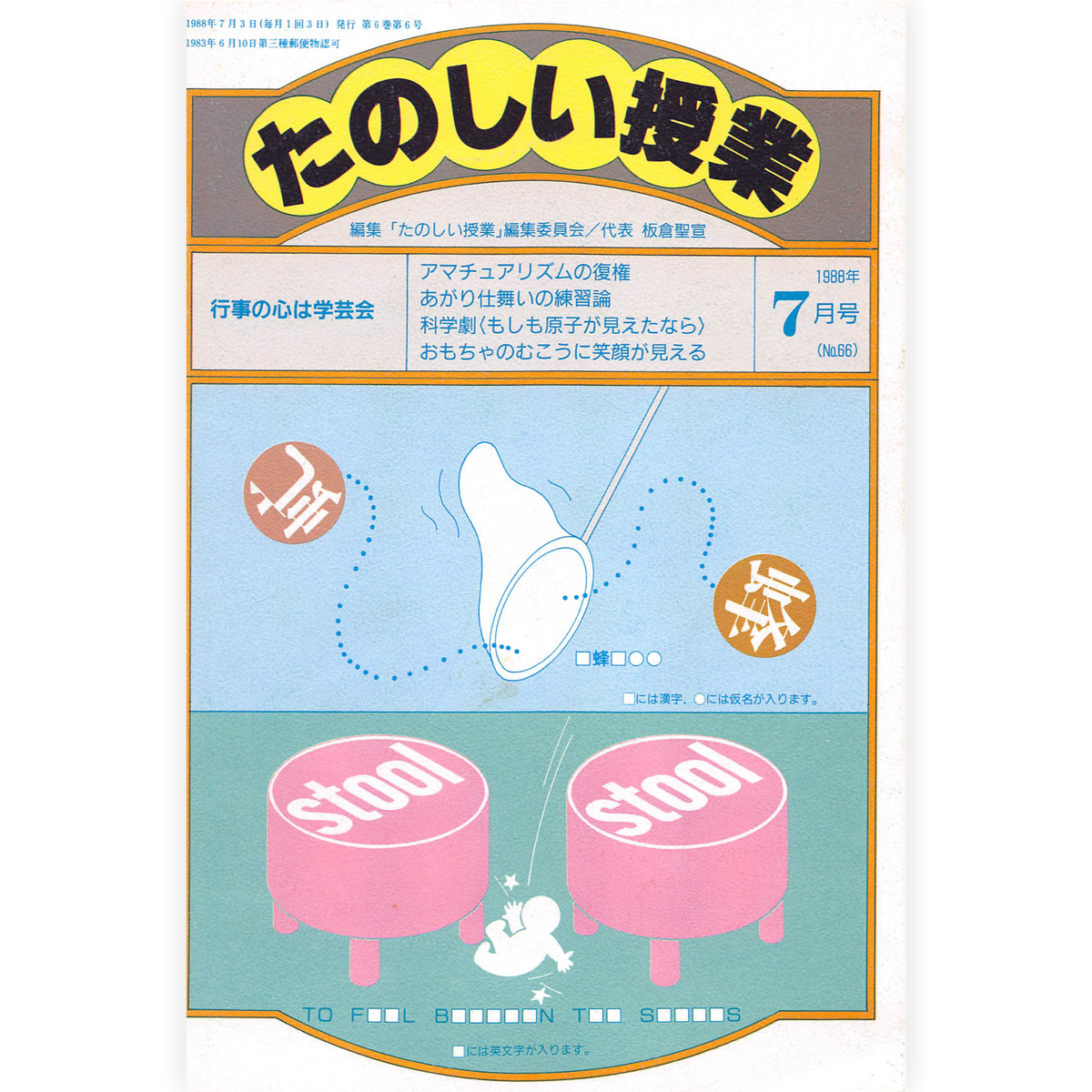 たのしい授業No.66　1988年７月号